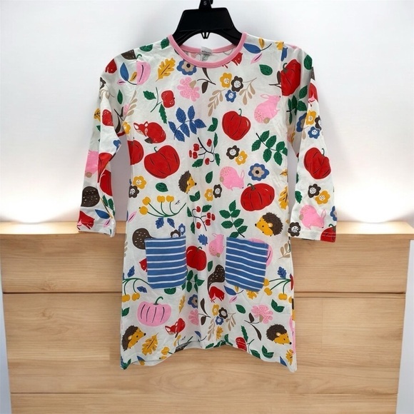 NWT Mini Bumeex Printed Jersey Pocket Tunic Dress 7Y NWT - Picture 2 of 5